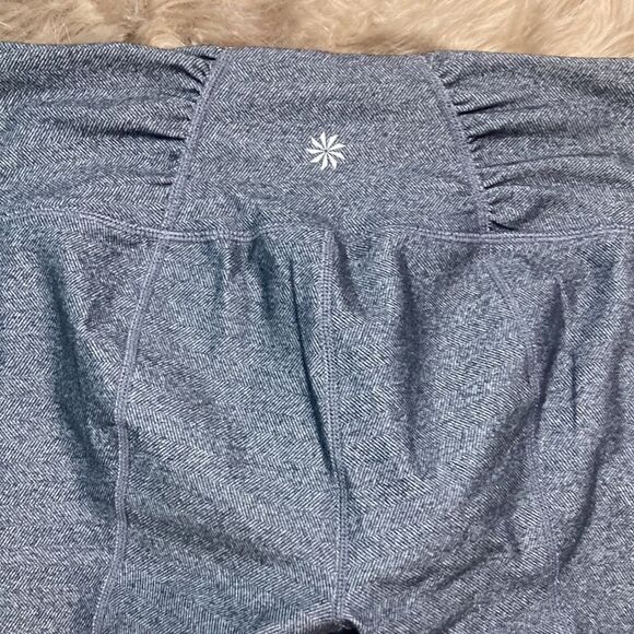 Athleta Gray Heringbone Ruched Leggings - Picture 5 of 9